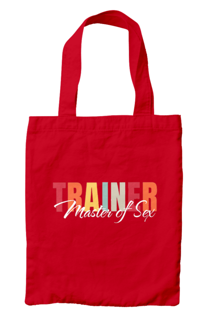 Bag with prints Sex master trainer. Master of sex, sex, sex coach, trainer. 2070702