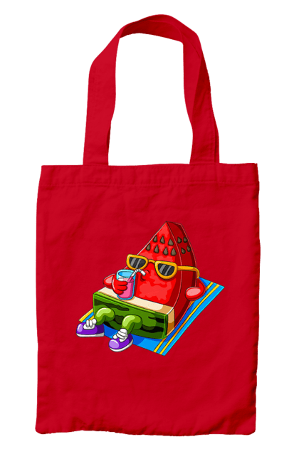 Сумка з принтом "Кавун П'є Коктейль". Кавун, коктейль, літо. 2070702