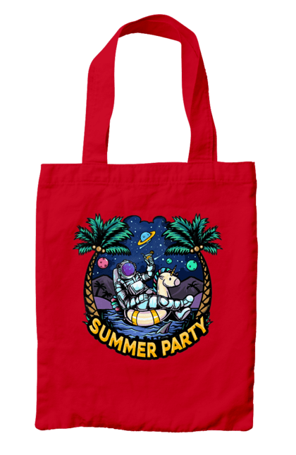 Сумка з принтом "Літній Паті З Космонавтом". Космонавт, космос, літо. 2070702