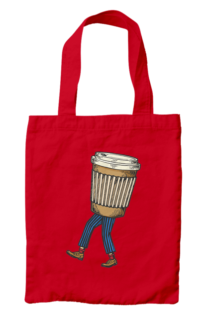 Сумка з принтом "Людина Кава". Кава. 2070702