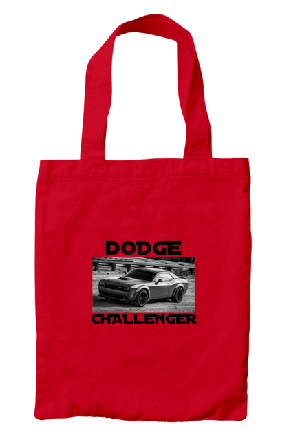 Сумка з принтом "Додж челенджер". Авто, автомобіль, американська легенда, додж челенджер, класичне авто, культовий автомобіль, масл кар, потужний автомобіль. 2070702