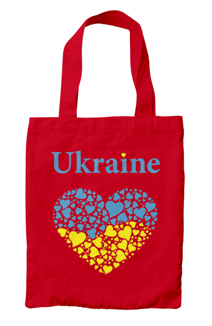 Сумка з принтом "Ukraine Heart". Прапор, серце, україна. 2070702