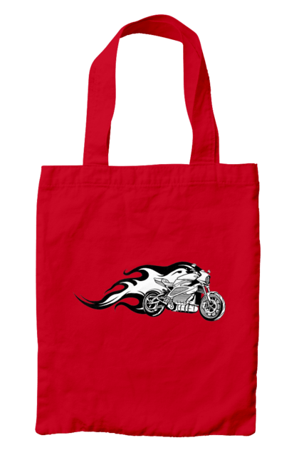 Сумка з принтом "Мотоцикл Вогонь". Мото, мотоцикл, огонь. 2070702