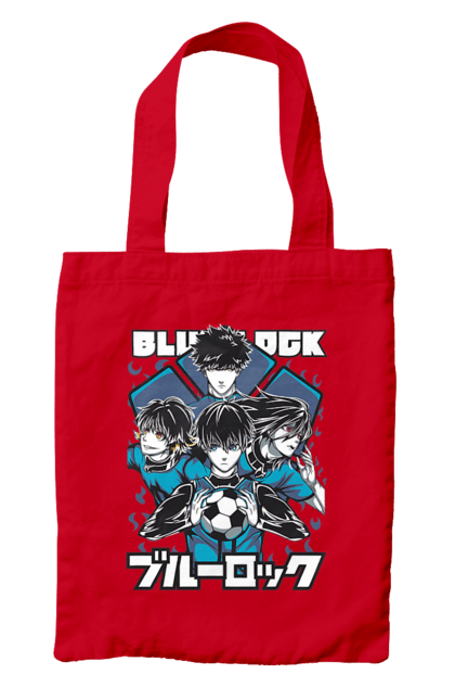 Bag with prints Blue Lock. Anime, blue lock, blue prison, manga, sport, sports anime. 2070702