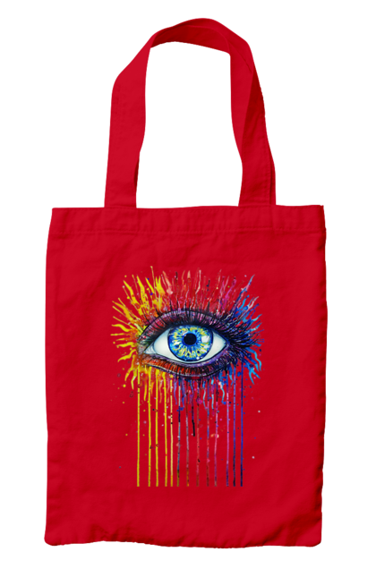 Сумка з принтом "Барвисто Тече Око". Очей, фарби. 2070702
