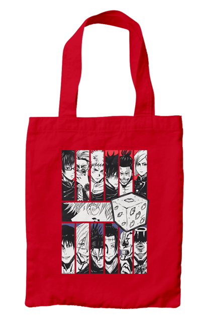 Bag with prints Jujutsu Kaisen. Anime, dark fantasy, gojo, jujutsu kaisen, magic battle, manga, mystic. 2070702