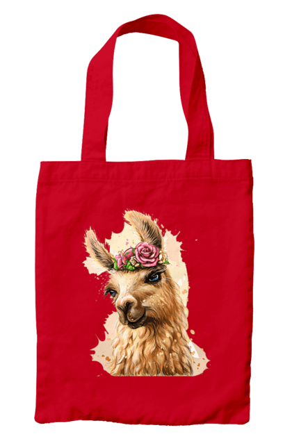 Сумка з принтом "Лама Портрет". Лама, портрет, тварина. 2070702