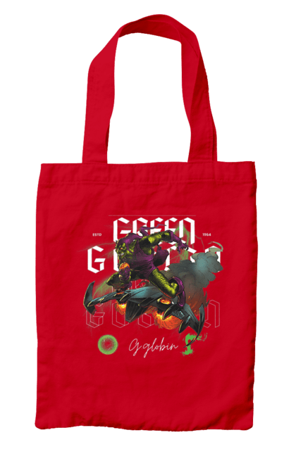 Bag with prints Green Goblin. Comic, green goblin, marvel, marvel, spider man, supervillain, villain. 2070702