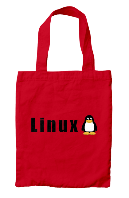 Сумка з принтом "Linux". Linux, адміністратор, айті, айтішник, безкоштовна, безкоштовно, вільна, доступність, комерційна, незалежність, операційна система, ос, пінгвін, програміст, програмне забезпечення, свобода, сервер, сисадмін, система, системний адміністратор, софт, текст, чорний. 2070702