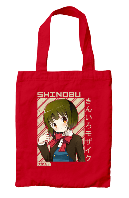 Bag with prints Kiniro Mosaic Shinobu Omiya. Anime, gold mosaic, kiniro mosaic, kinmoza, manga, shinobu, shinobu omiya. 2070702