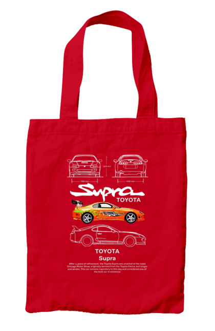 Сумка з принтом "Toyota Supra". Supra, toyota, toyota supra, авто, автомобіль, спортивна машина, спорткар, тойота, японія. 2070702