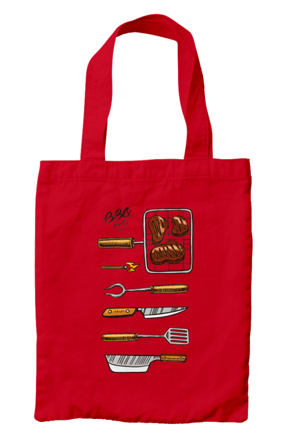 Сумка з принтом "Барбекю Паті". Барбекю, м`ясо, смажити. 2070702