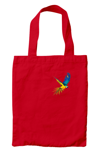 Bag with prints The parrot is Ukrainian. Birdie, exotic, parrot, patriot, symbolics, ukraine. 2070702