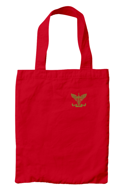 Сумка з принтом "Десантно штурмові війська України". Армійська, військова, емблема, мілітарі, хакі. 2070702