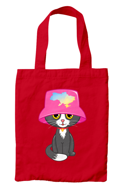 Сумка з принтом "Котик з картою україни". Євробачення, калош, кіт, котик, музика, панама калоша, символ україни, україна. 2070702