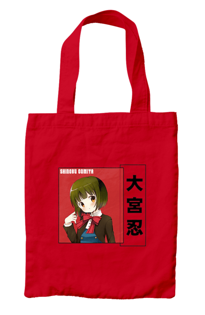 Bag with prints Kiniro Mosaic Shinobu Omiya. Anime, gold mosaic, kiniro mosaic, kinmoza, manga, shinobu, shinobu omiya. 2070702