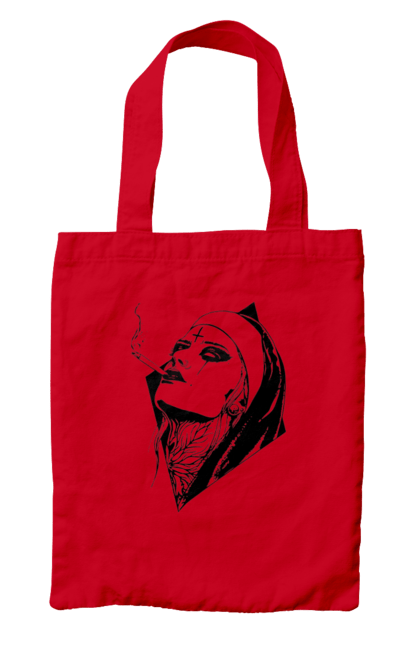 Bag with prints Nun. Cigarettes, cool, girl, tattoo. 2070702