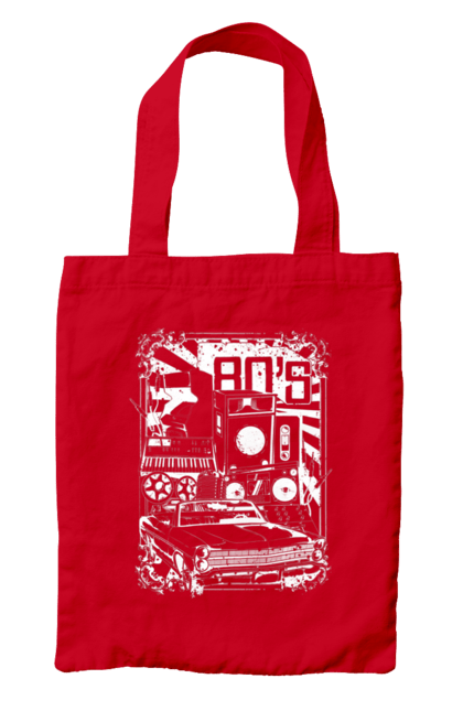 Сумка з принтом "80 Е, Машина І Музика". 80, 80ті, машина, музика. 2070702