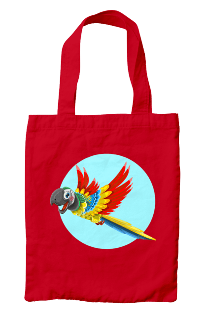 Сумка з принтом "Папуга". Барвистий папуга, какаду, кольоровий папуга, папуга, що летить. 2070702