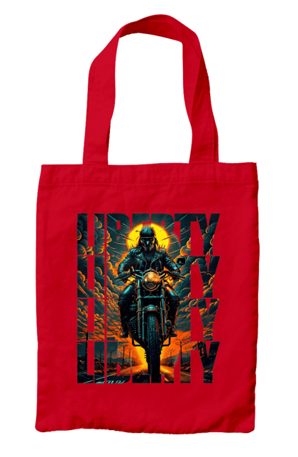 Сумка з принтом "Байкер". Байкер, мотоцикліст, подорожі, свобода, туризм. 2070702