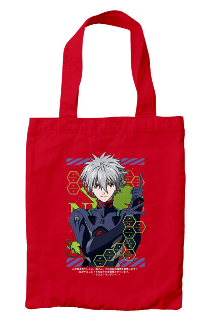 Сумка з принтом "Євангеліон Каору". Kaworu, kaworu nagisa, neon genesis evangelion, nerv, аніме, єва, євангеліон, каору, каору наґіса, манга. 2070702