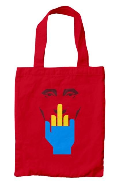 Сумка з принтом "Путін Хуйло". Все, голова путіна, доброго вечора, йди нахуй, мертвий москаль, москалі, орки, путін хуйло, російський військовий, середній палець. 2070702