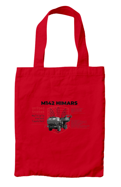 Сумка з принтом "M142 HIMARS англійська". Himars, m142 himars, залужний, зброя. 2070702