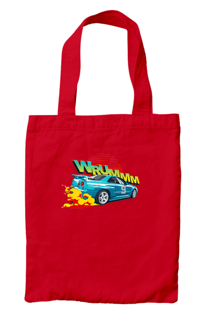 Сумка з принтом "Авто". Авто, вогонь, вулиці, денги, дрифт, спорт, спортивне авто, швидкість. 2070702