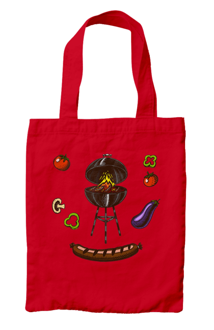 Сумка з принтом "Барбекю Сосиска". Барбекю, гриль, смажити, сосиска. 2070702