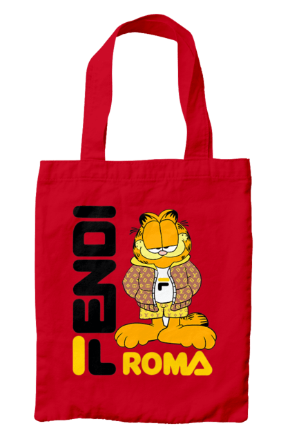 Сумка з принтом "Fendi Гарфілд". Fendi, garfield, бренд, будинок моди, гарфілд, італія, люкс, мода, сумка, фенді. 2070702