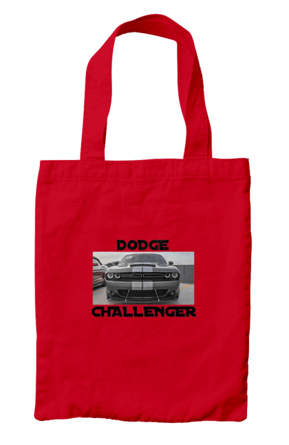 Bag with prints Dodge challenger. An american legend, car, cult car, dodge challenger, oil car, powerful car. 2070702