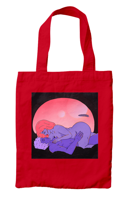 Bag with prints Aliens Girl And Boy. Girl, guy, naked. 2070702