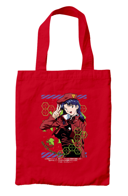 Bag with prints Evangelion Misato. Angel, anime, eva 01, evangelion, eve, manga, misato, misato katsuragi, neon genesis evangelion. 2070702