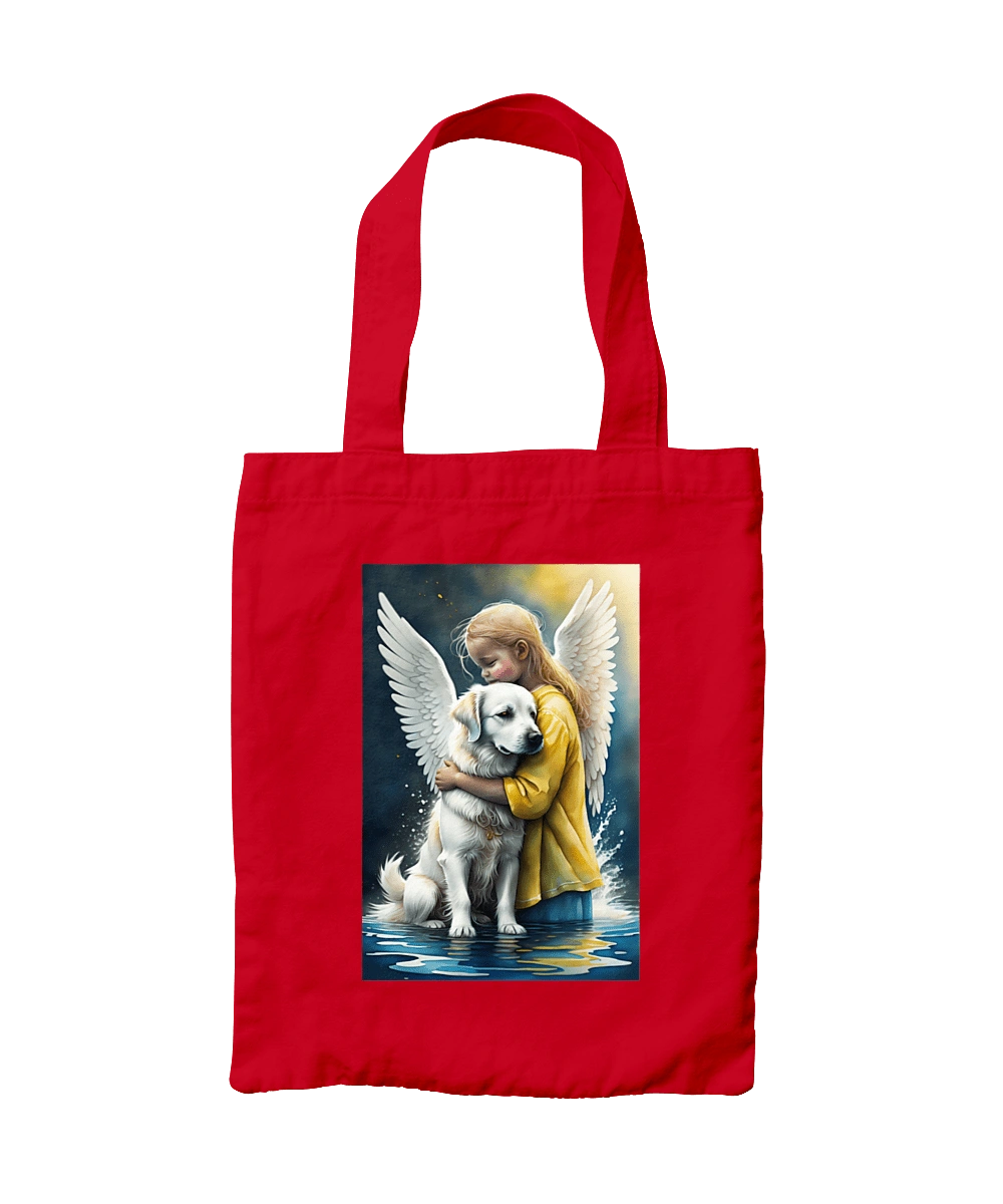 Girl and dog angel [memorial to dead animals]