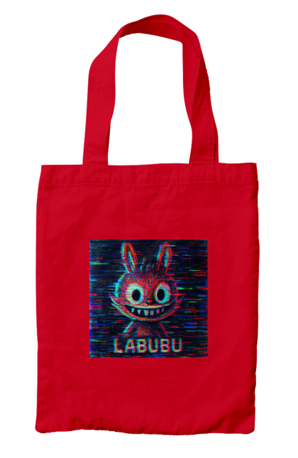 Сумка з принтом "Лабубу". Crt, rgb, глітч, кіберпанк, лабубу, пікселі, ретро, спотворення, цифрове мистецтво, шум. 2070702