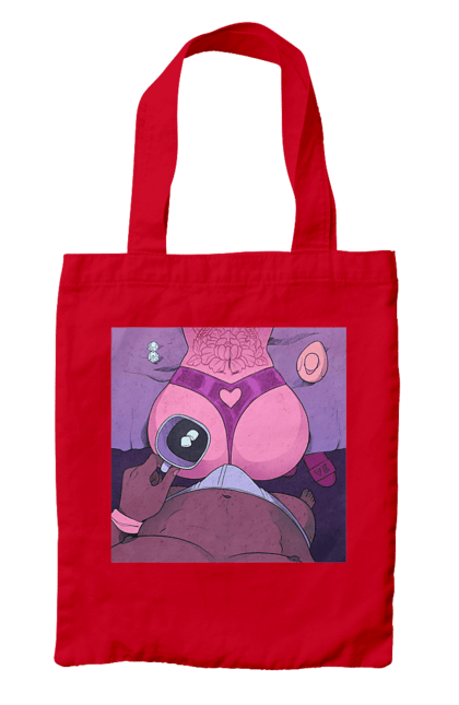 Сумка з принтом "Ранкова Кава З Жопкою". Гола, жопа, кава, труси. 2070702