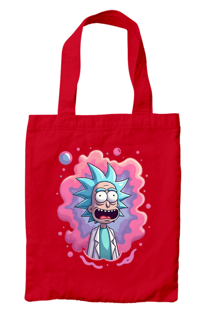 Сумка з принтом "Рік та Морті". Rick and morty, мультфільм, наукова фантастика, пригоди, рік, рік і морті, трагікомедія, чорний гумор. 2070702