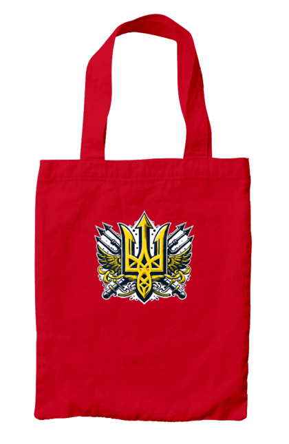 Сумка з принтом "Символіка україни". Герб, патріотичні зображення, символіка, тризуб, україна. 2070702