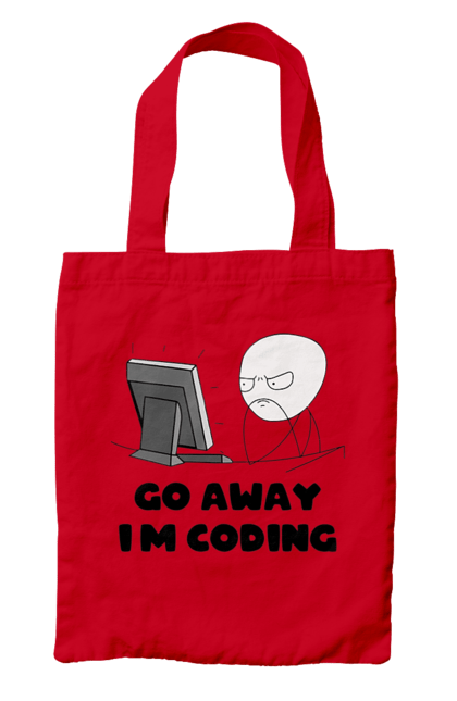 Сумка з принтом "Іди Я кодую". Айті, айтішник, для айтішника, для програміста, йди я кодую, майстер коду, подарунок айтішнику, подарунок програмісту, програміст, розробник. 2070702