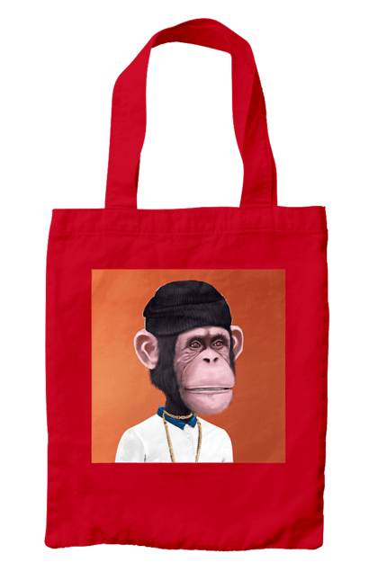 Сумка з принтом "Мавпочка 4". Nft, персонаж, принти, ручне малювання, футболки. CustomPrint.market