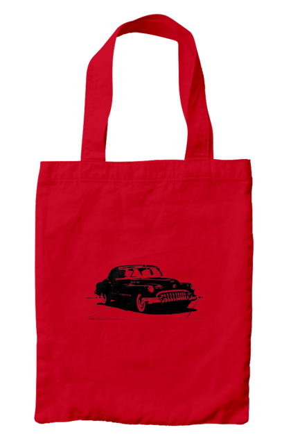 Сумка с принтом Авто.6. Auto, black and white, graphics, picture, retro car. 2070702