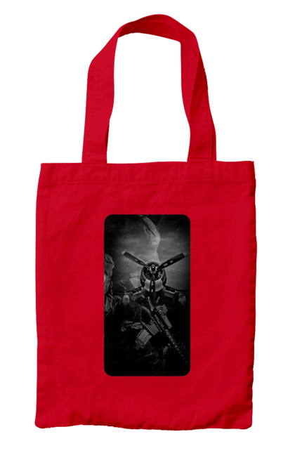 Сумка з принтом "Слава зсу". Гвинтівка, зброя, літак, перемога, солдат, україна. 2070702