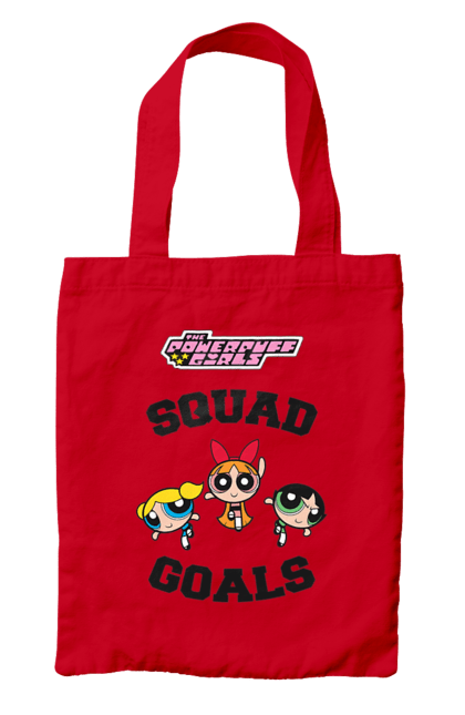 Bag with prints Powerpuff Girls. Animated series, blossom, bubbles, buttercup, cartoon network, cool girls, heart, powerpuff girls. 2070702