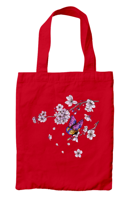 Сумка з принтом "Метелик І Сакура". Весна, дерево, метелик, сакура. 2070702