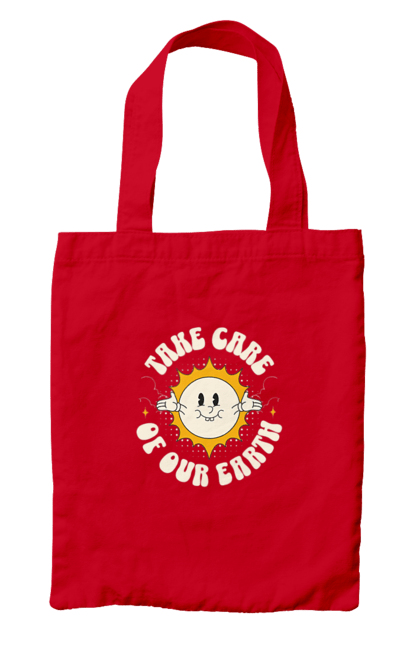 Bag with prints Earth. Earth, love nature, protect the earth. 2070702