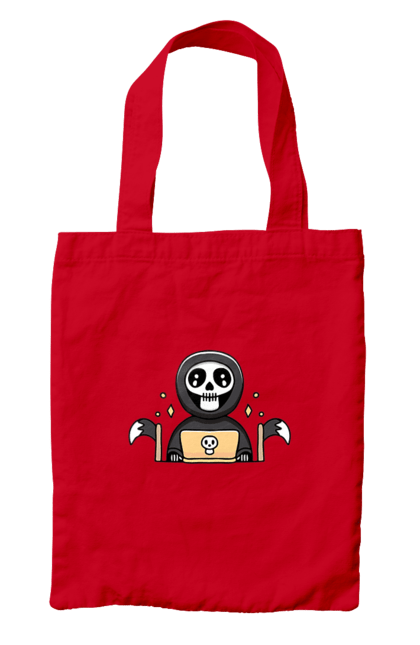 Сумка з принтом "Темний розробник програміст". Brain, geek, linux, php, ай ти, ай ті, баг, геймер, гік, гра в кальмара, де баг, код, лаптоп, лінукс, пранк, програміст, розробник, смерть, сміх, смішне, ютер. 2070702