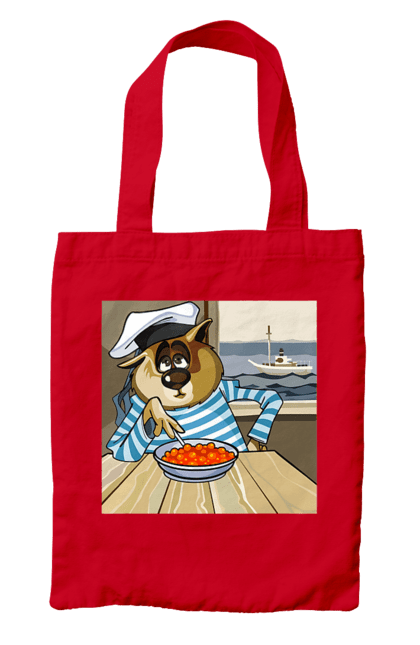 Сумка з принтом "Кот Моряк, На Кораблі Їсть Червону Ікру". Ікра, кіт, корабель, моряк. 2070702
