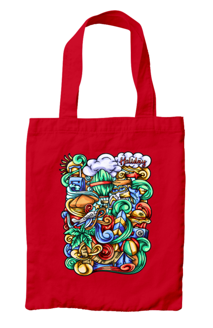 Сумка з принтом "Канікули відпочинок арт". Відпочинок, канікули, літо, море, пляж, подорож. 2070702