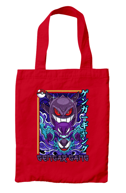 Bag with prints Pokemon Gengar. Anime, fushigibana, games, gengar, nintendo, pokemon, pokemon go. 2070702