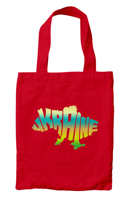Сумка з принтом "Україна силует кольоровий". Карта україни, люблю україну, силует україни, символ україни, україна, українська символіка. 2070702